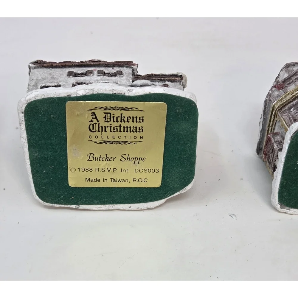 Vintage 1987-1989 RSVP Dickens Christmas Resin Cottages Village Lot of 5